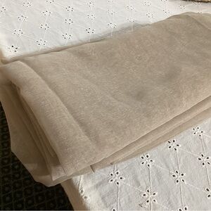 2 Panels Tan Sheer Curtains 52x95 in.